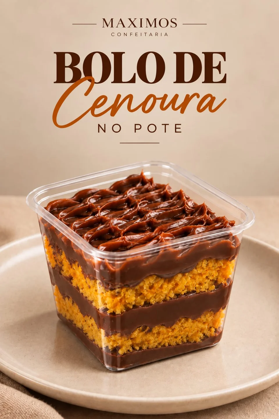 Bolo de Cenoura no Pote
